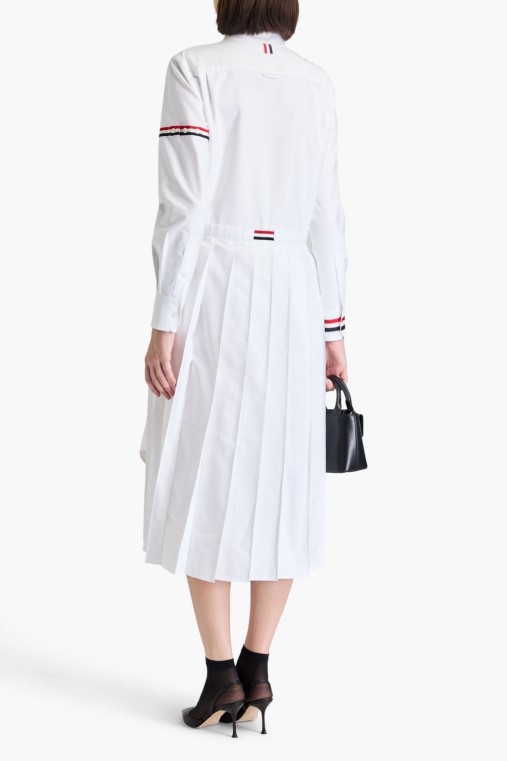 THOM BROWNE Cotton Oxford midi shirt dress