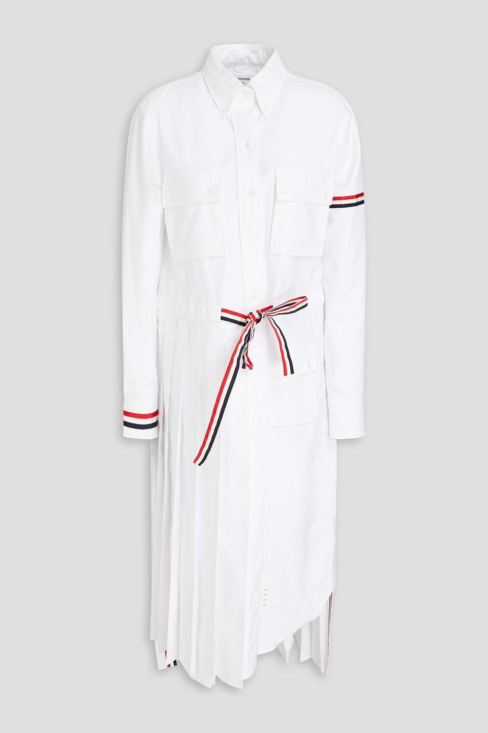 Cotton Oxford midi shirt dress