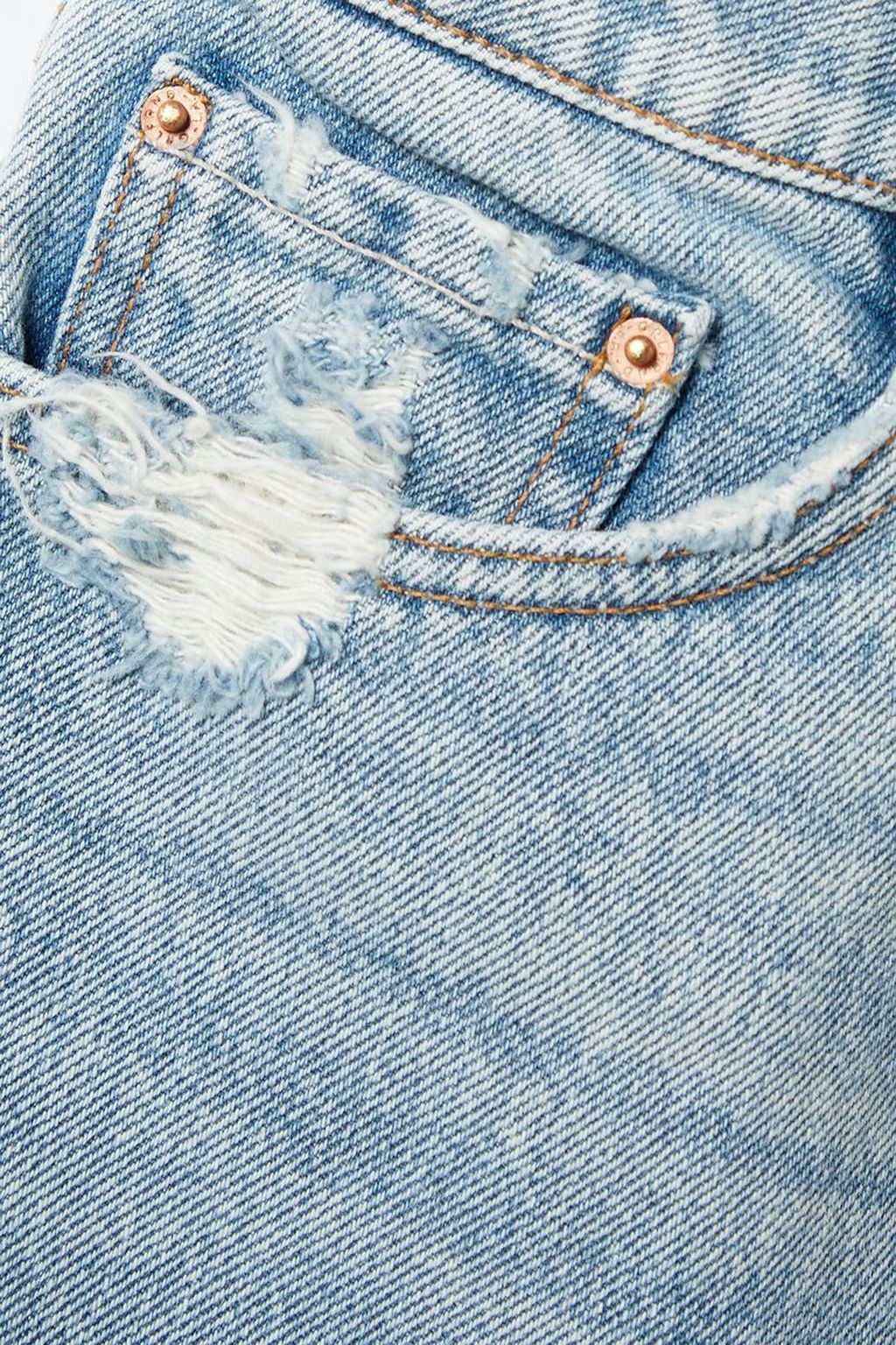 GRLFRND Helena distressed denim shorts