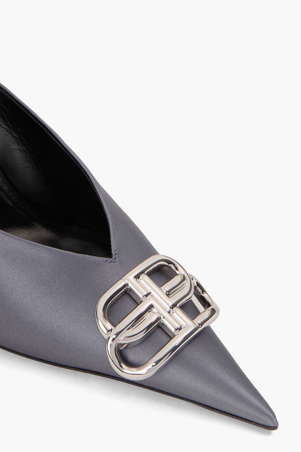 BALENCIAGA BB Square Knife サテン ミュール