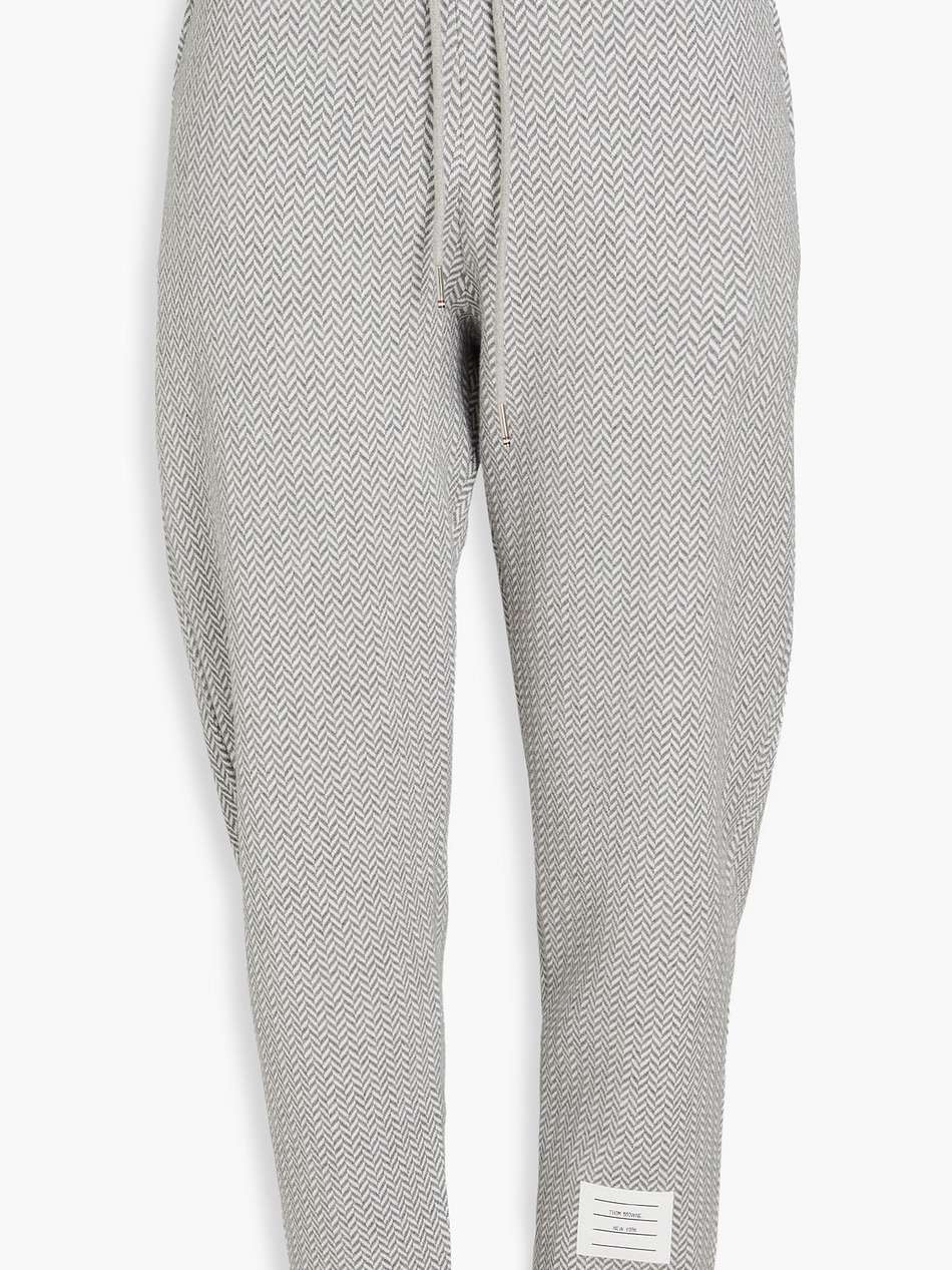 herringbone cotton track pants