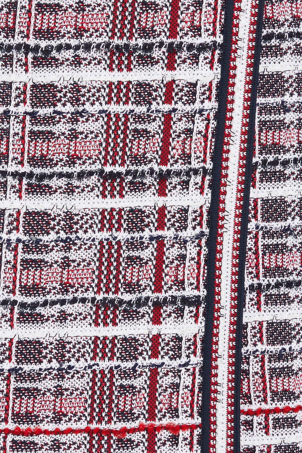 THOM BROWNE تنورة من مزيج القطن المحبوك بنمط الجاكار بتصميم رداء