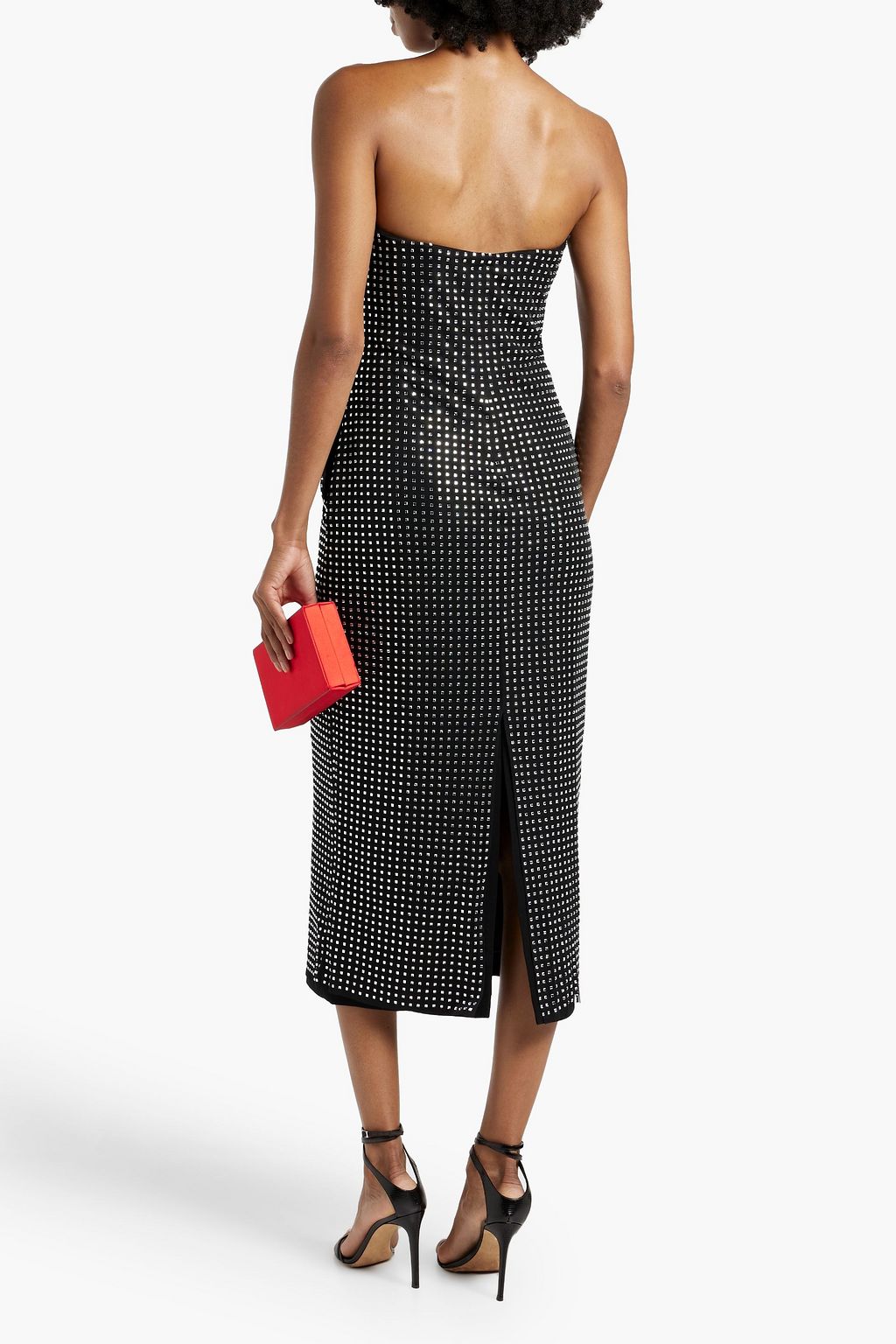 A.L.C. Elizabeth strapless crystal-embellished mesh midi dress