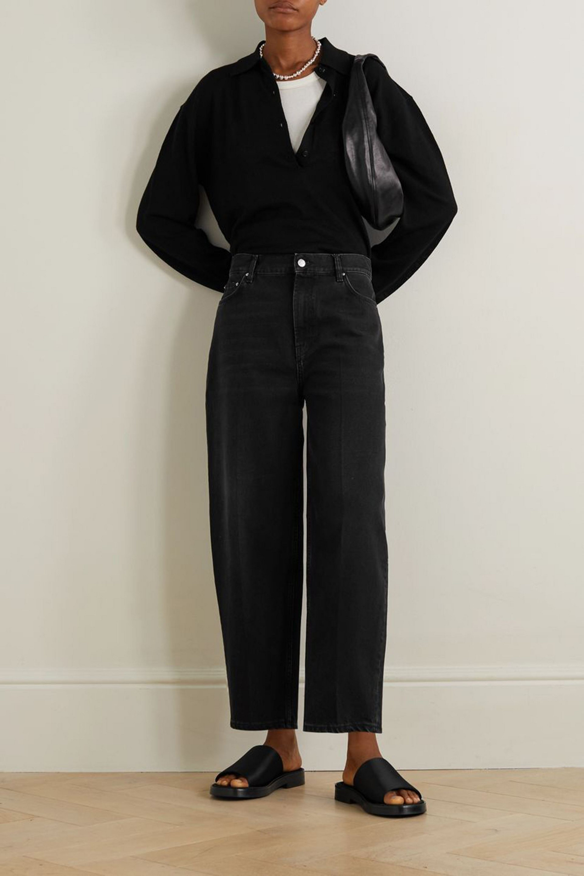 TOTEME High-rise barrel-leg jeans