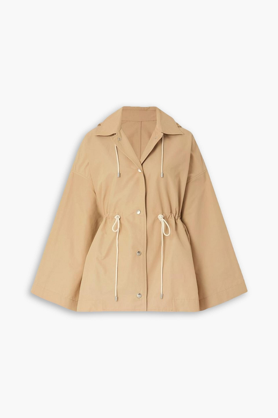 Totême Cotton-blend Poplin Hooded Parka In Neutral
