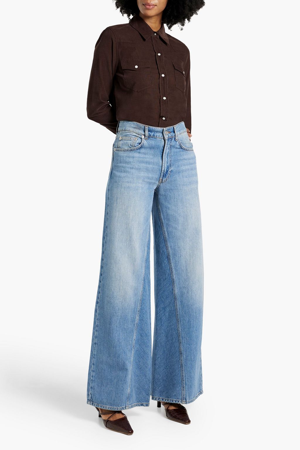 NILI LOTAN Annika cotton-corduroy shirt