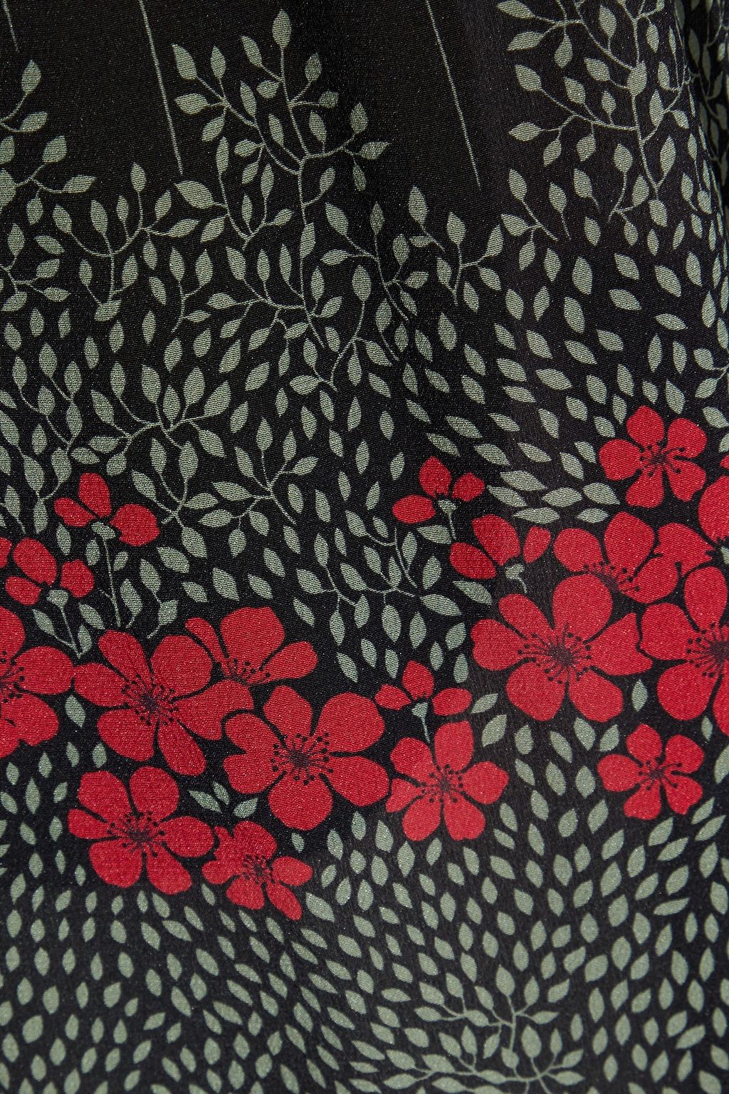 REDVALENTINO Floral-print silk-georgette wide-leg pants