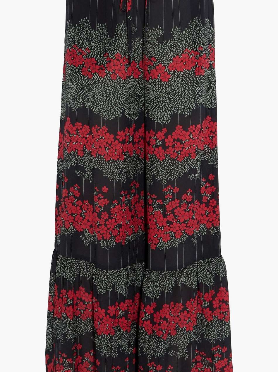 floral-print silk-georgette wide-leg pants