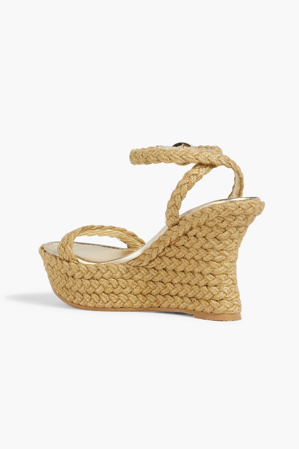 STUART WEITZMAN Brada ジュート エスパドリーユ ウェッジサンダル メタリック
