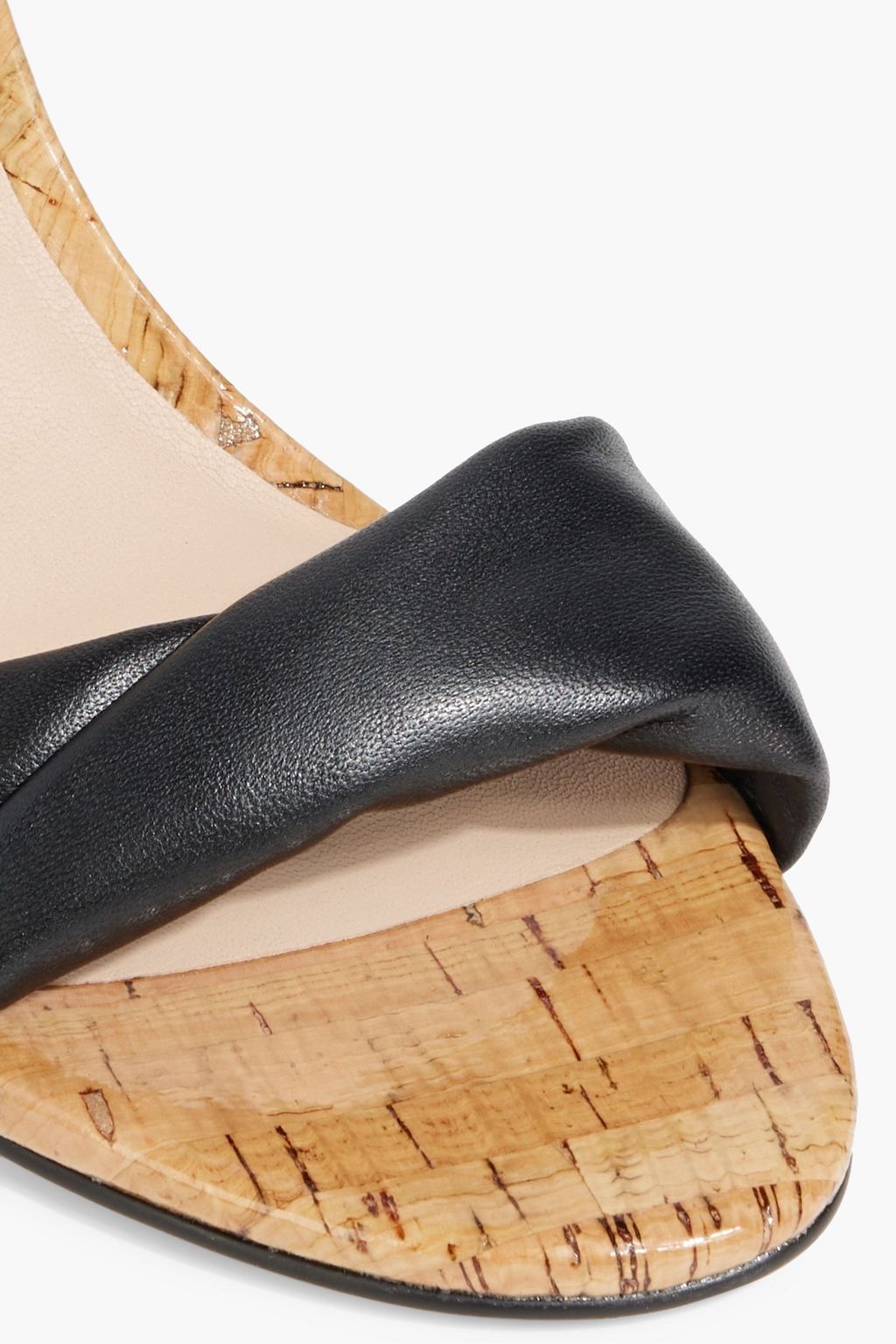 STUART WEITZMAN صندل بكعب ويدج Everly من الجلد بكعب مقاس 75
