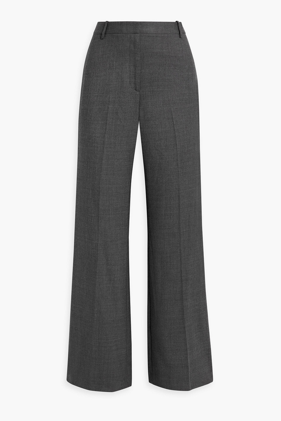 Nili Lotan Arielle Wool Flared Pants In Charcoal