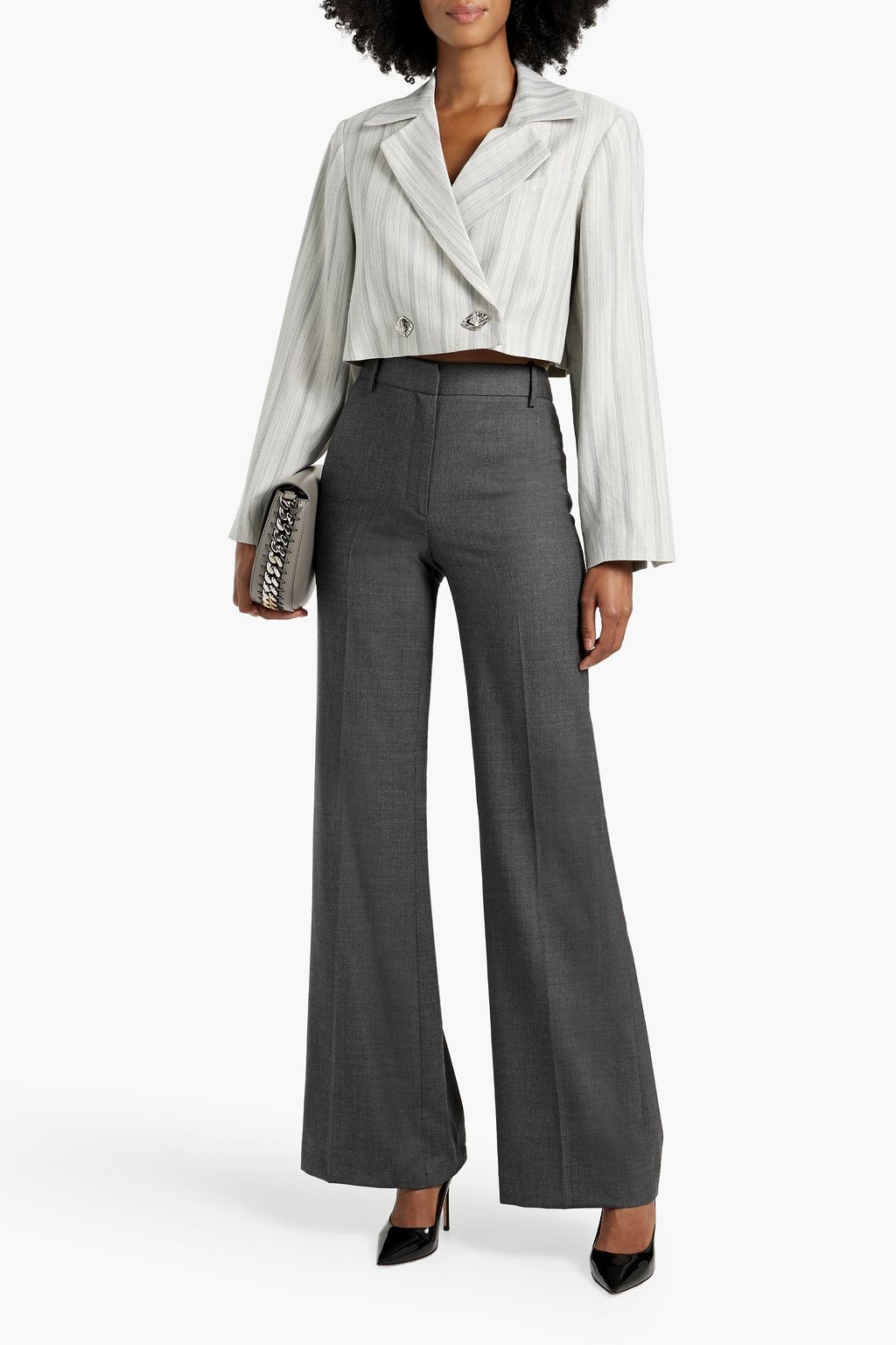 NILI LOTAN Arielle wool flared pants