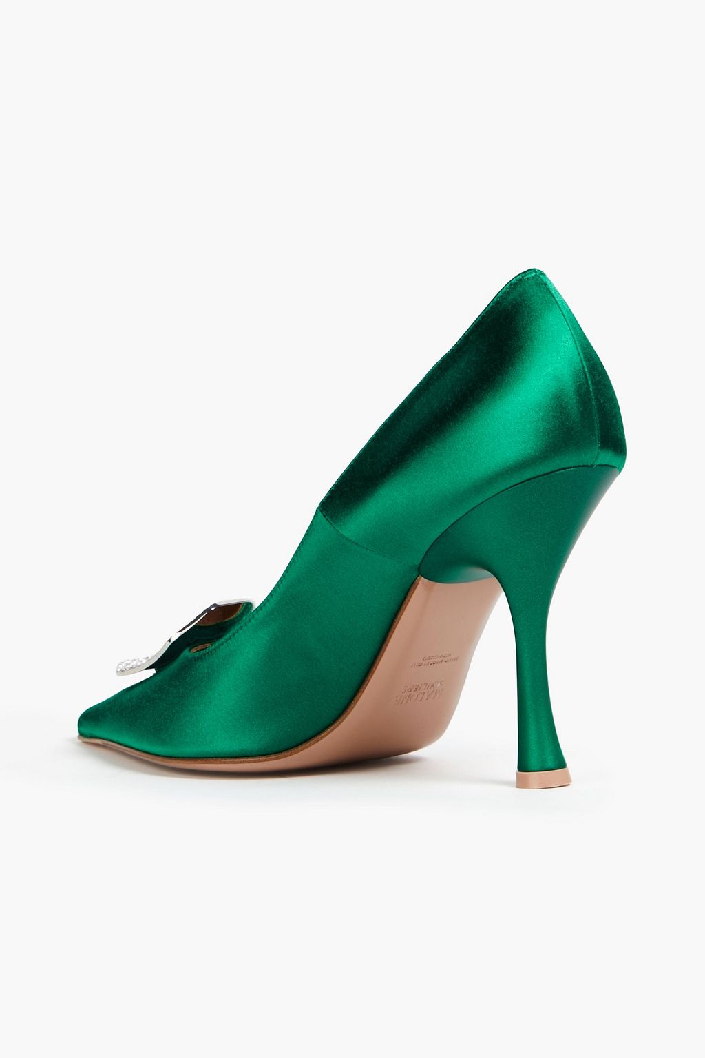 MALONE SOULIERS حذاء بامب من الساتان مزين بالكريستال