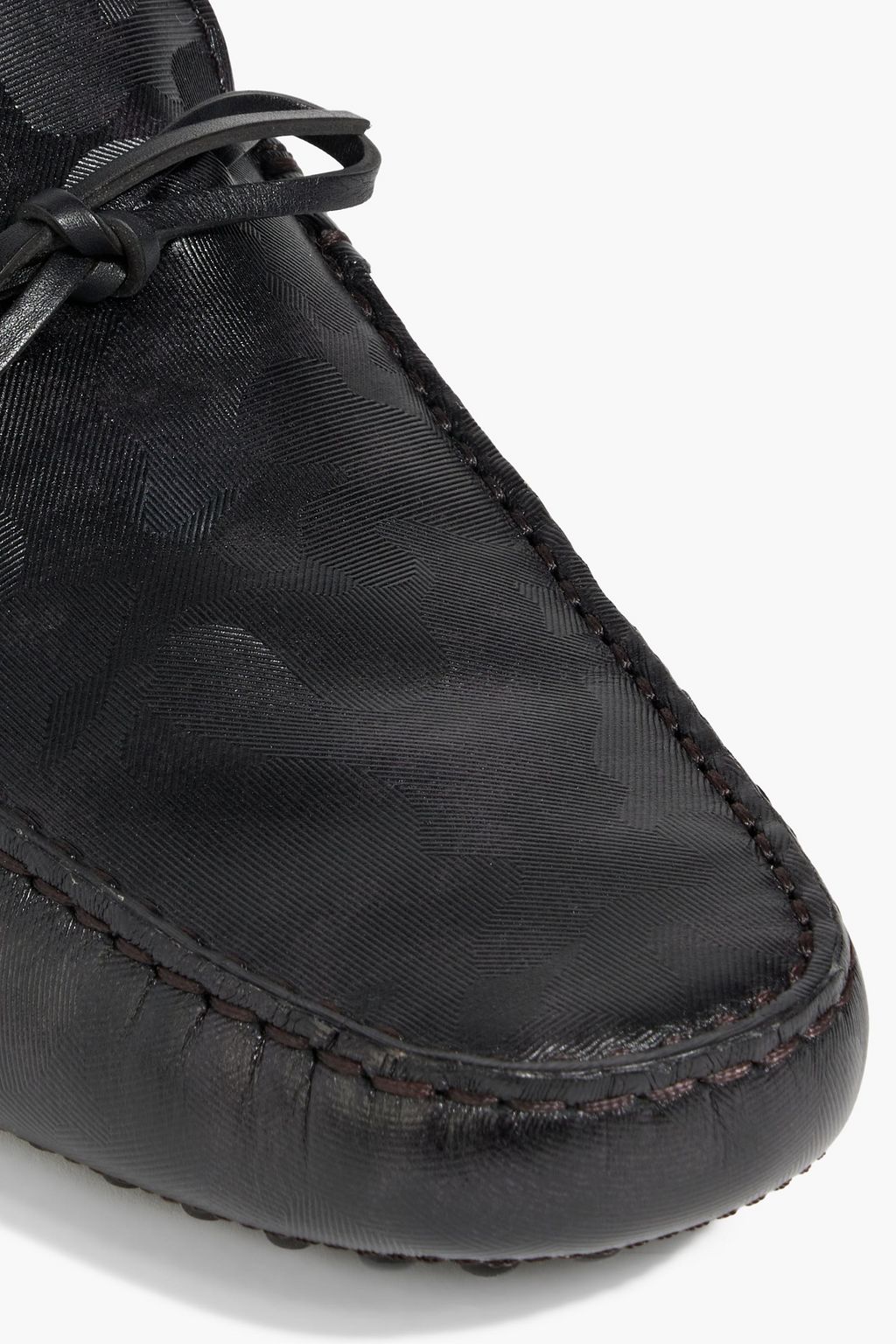 TOD'S Camouflage-print textured-leather driving shoes