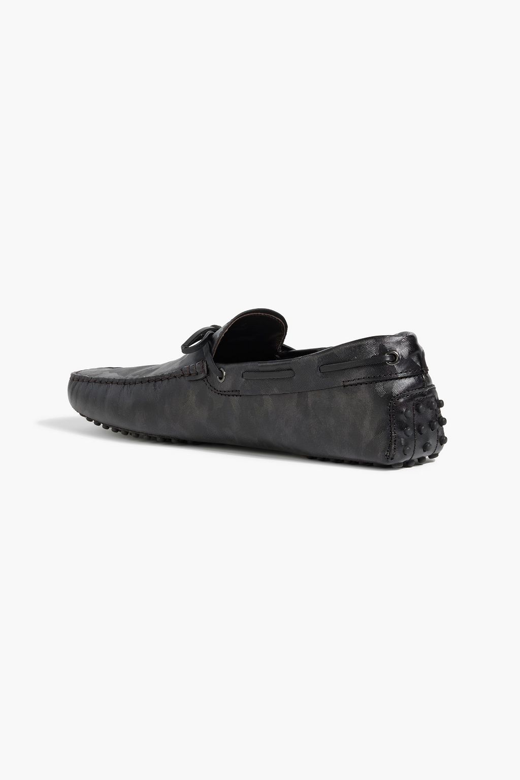 TOD'S Camouflage-print textured-leather driving shoes
