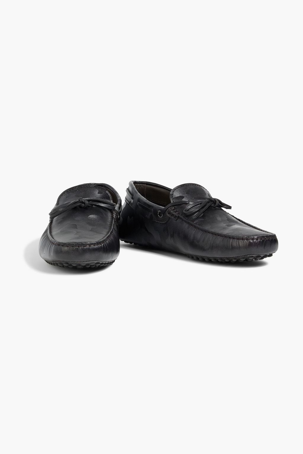 TOD'S Camouflage-print textured-leather driving shoes
