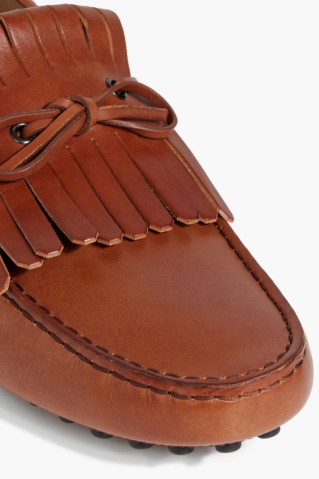 TOD'S Fringed leather driving shoes