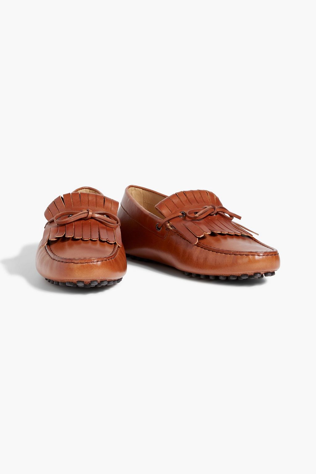 TOD'S Fringed leather driving shoes