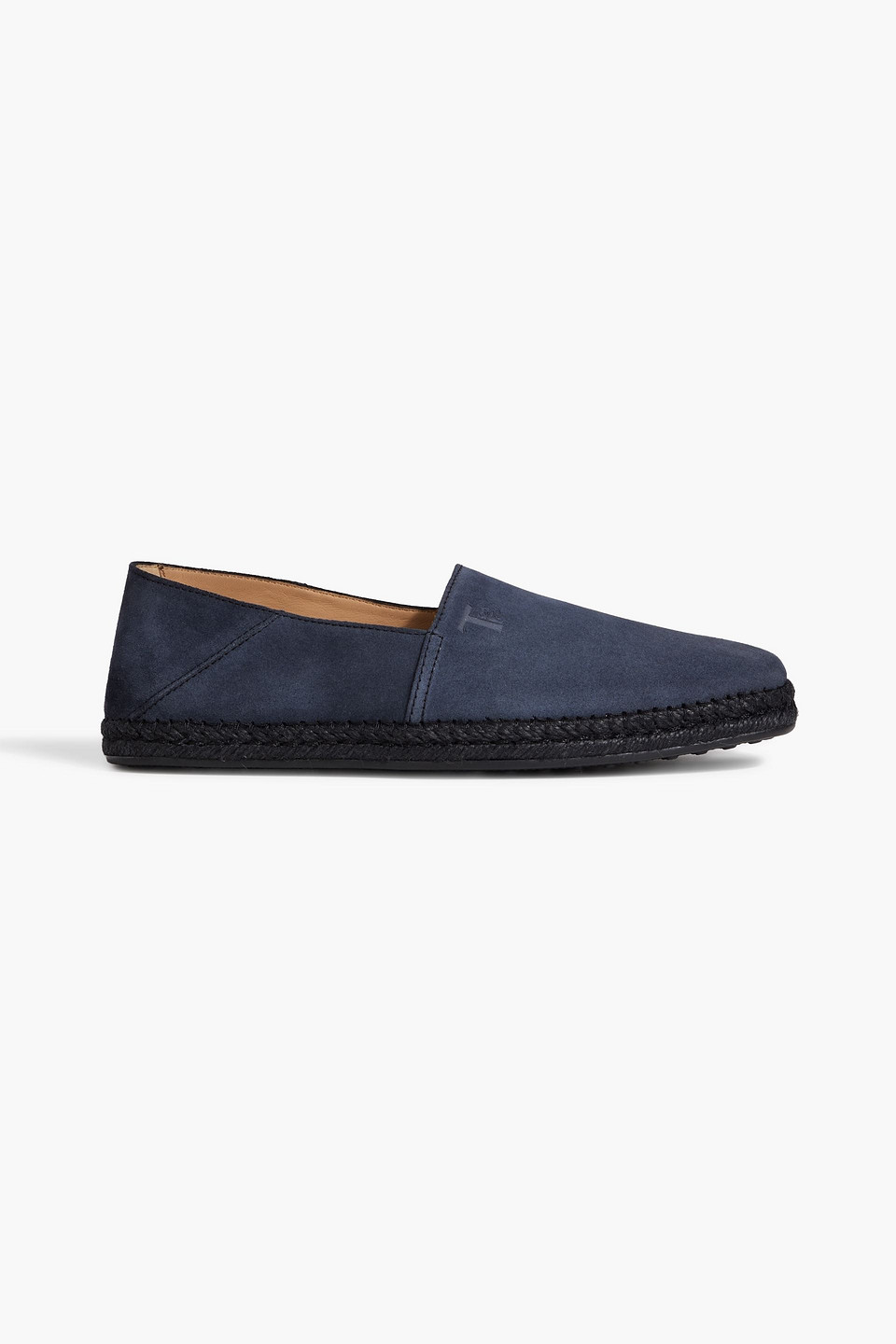 Suede collapsible-heel espadrilles