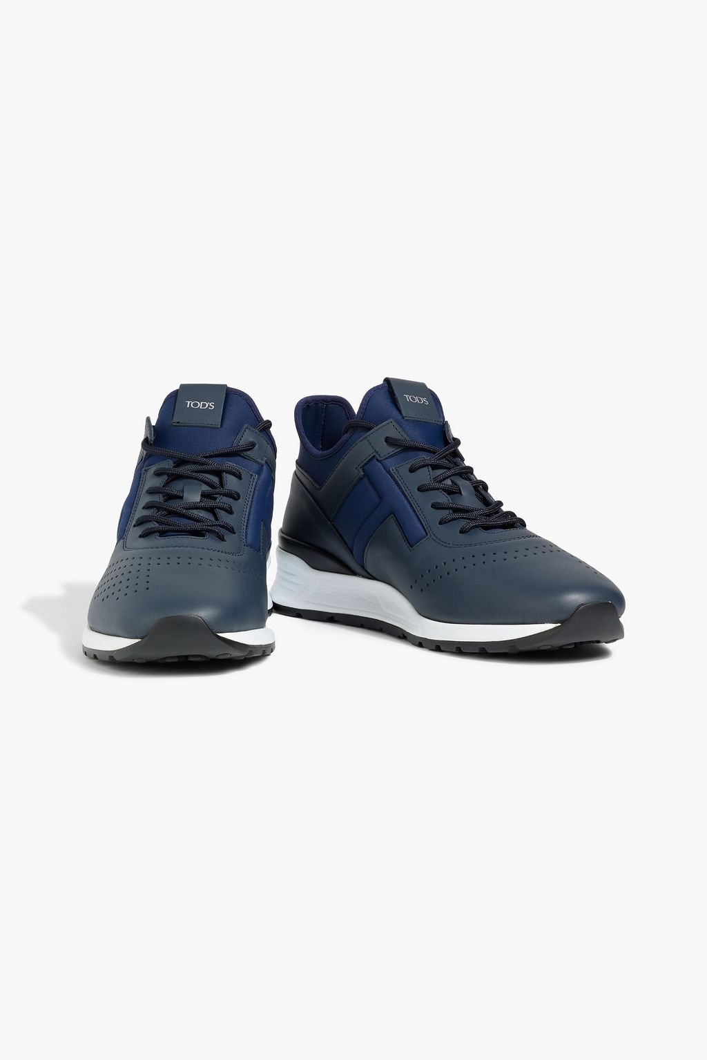 TOD'S Leather and neoprene sneakers
