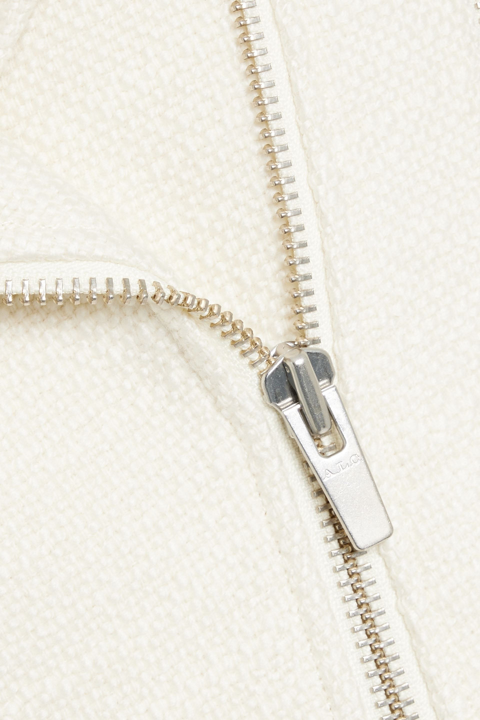 Shop A.l.c Oxford Wool-blend Tweed Jacket In Cream