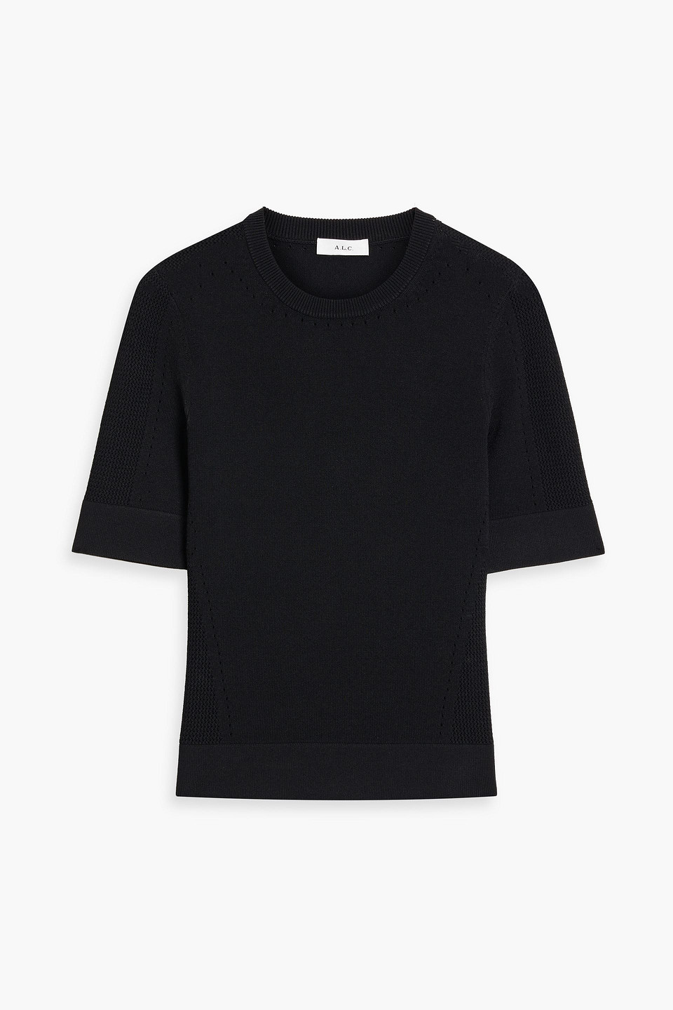 A.l.c Nash Stretch-knit Top In Black