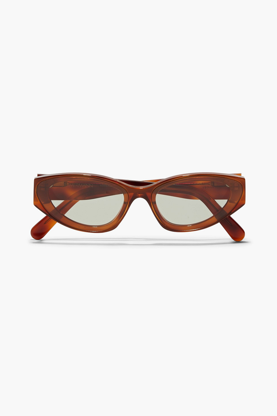 Zimmermann Cosmo Oval-frame Acetate Sunglasses In Tan