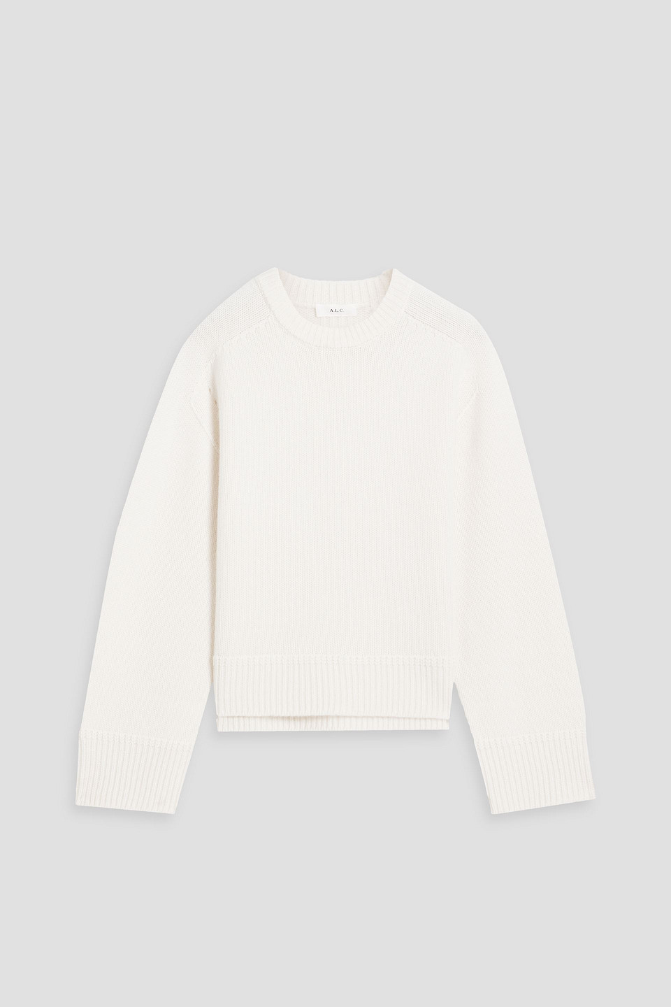 A.l.c Asher Pointelle-knit Cashmere Sweater In Ecru