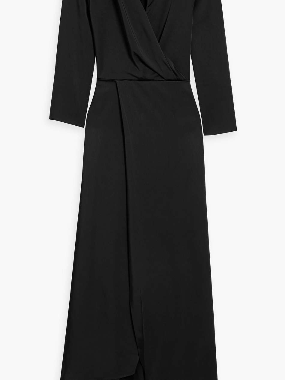 coral cutout satin-crepe maxi dress