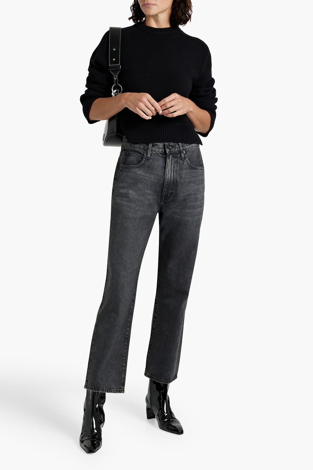 SLVRLAKE London Crop high-rise straight-leg jeans