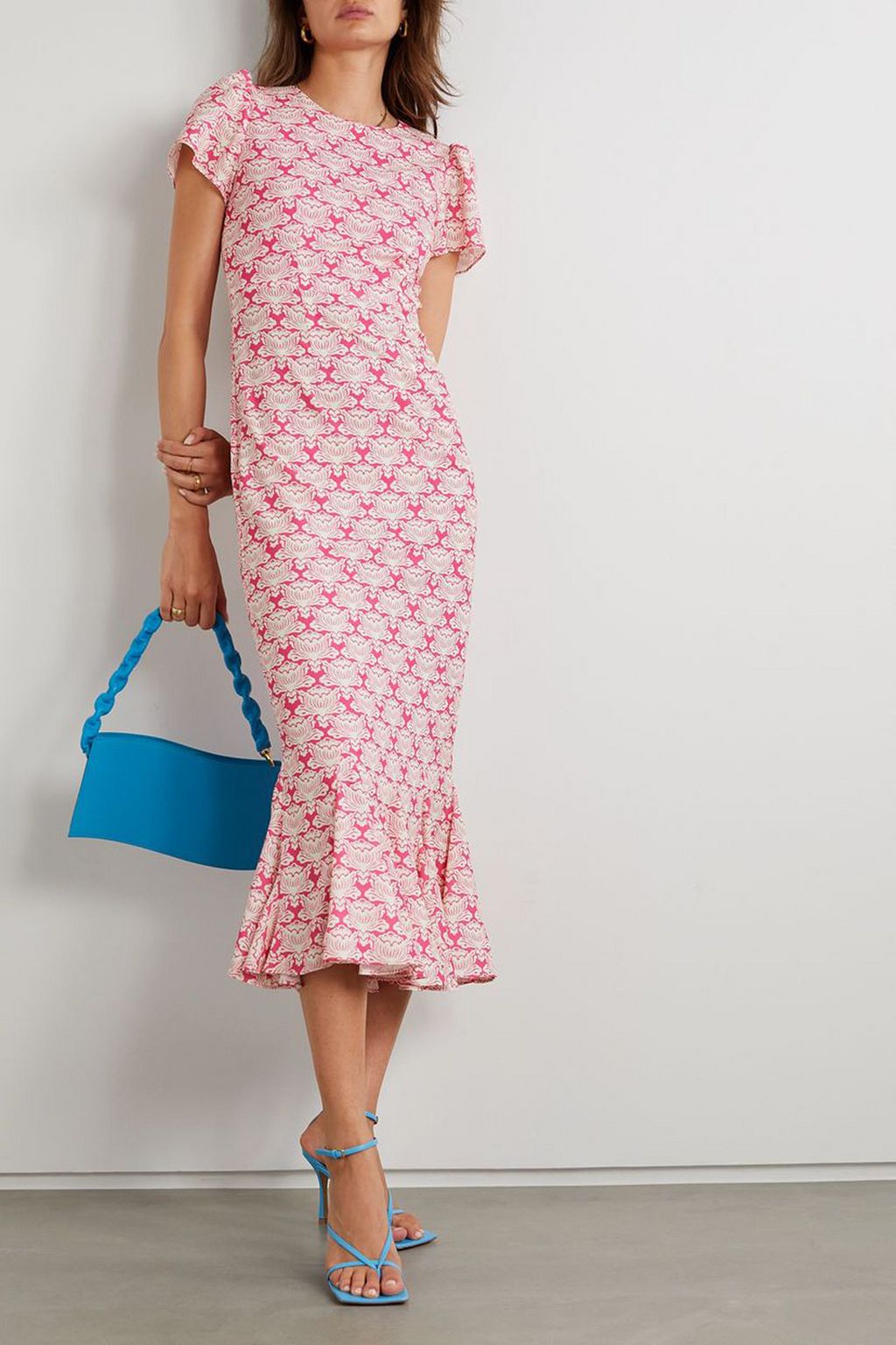 RHODE Lulani floral-print crepe de chine midi dress