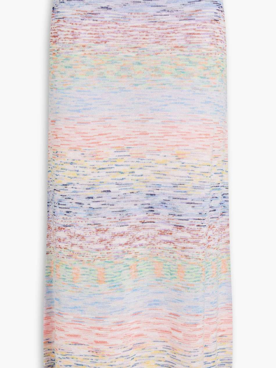 space-dyed cotton-blend midi skirt