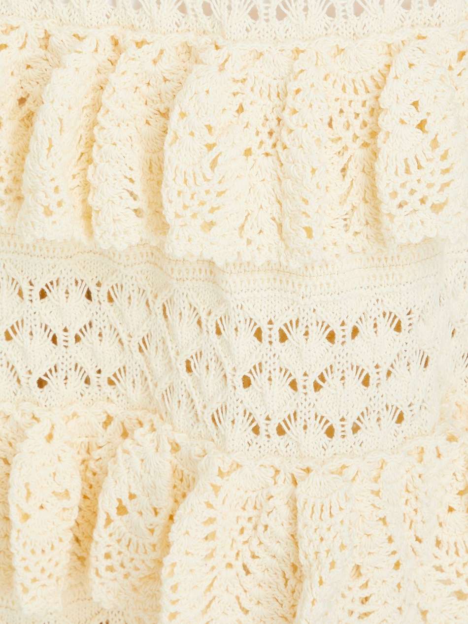 tiered crocheted cotton maxi dress