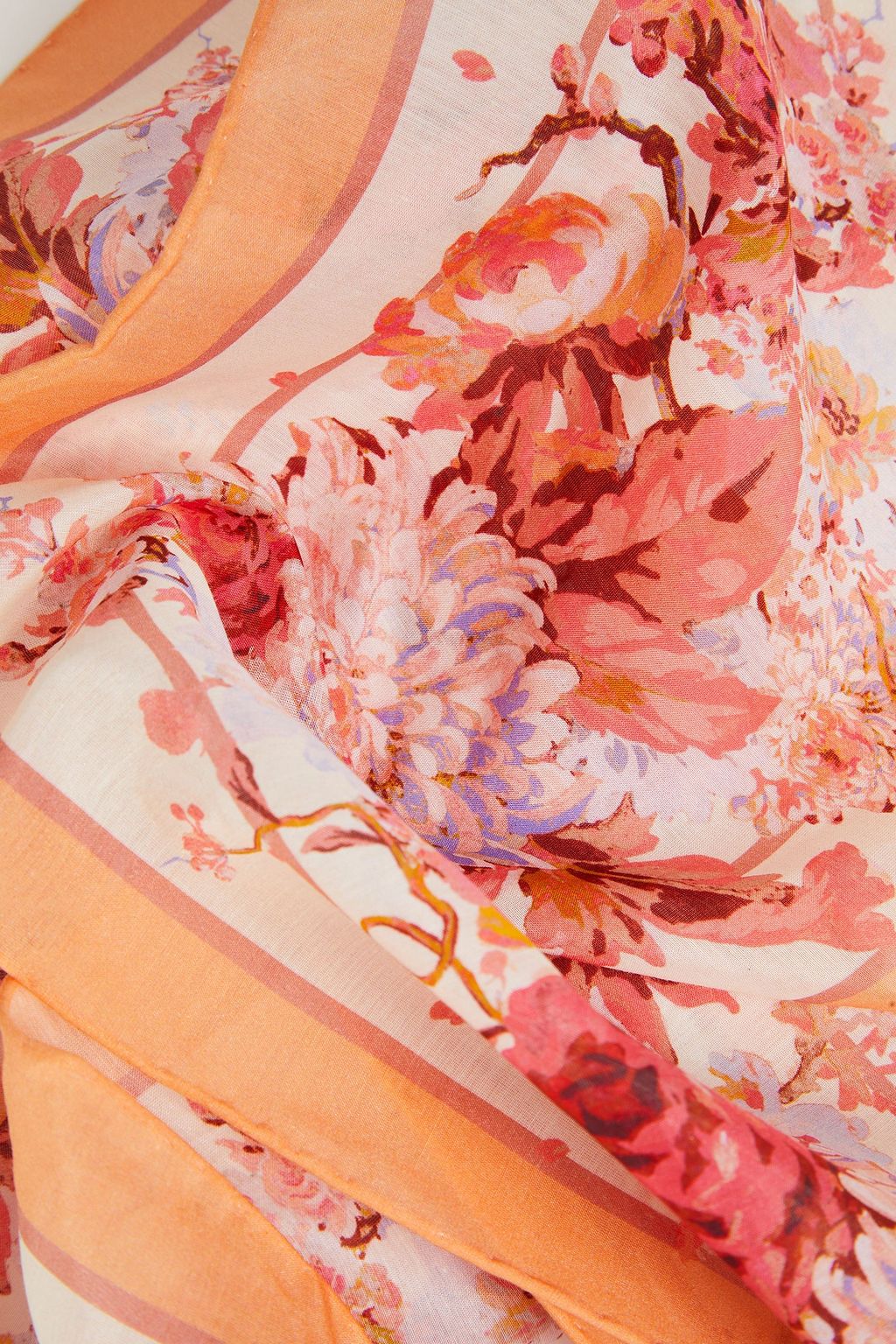 ZIMMERMANN Floral-print cotton and silk-blend voile scarf