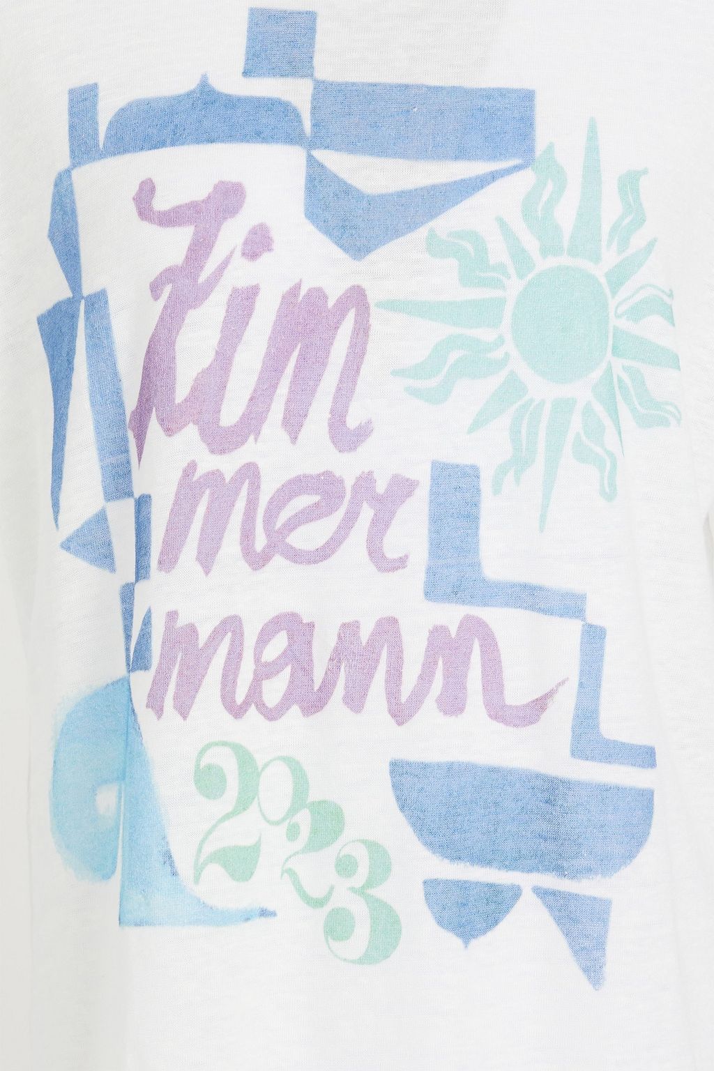 ZIMMERMANN Printed linen-jersey T-shirt