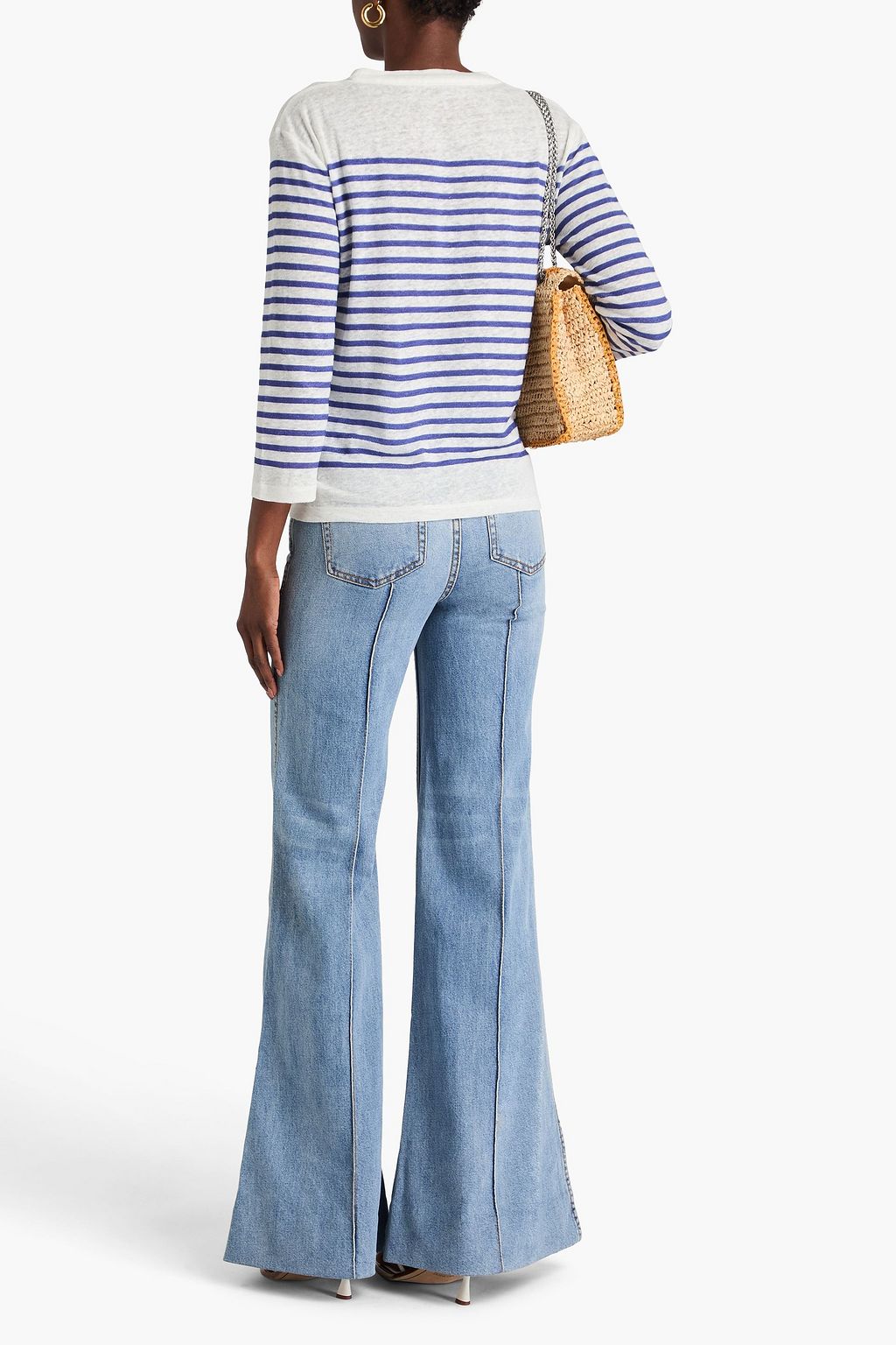 ZIMMERMANN Striped linen-jersey top