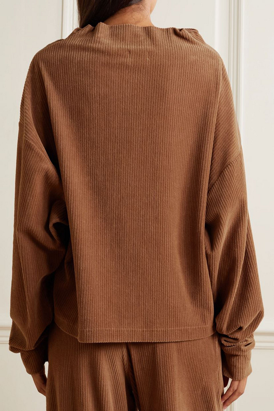 LESET SOPHIE COTTON-BLEND CORDUROY SWEATER