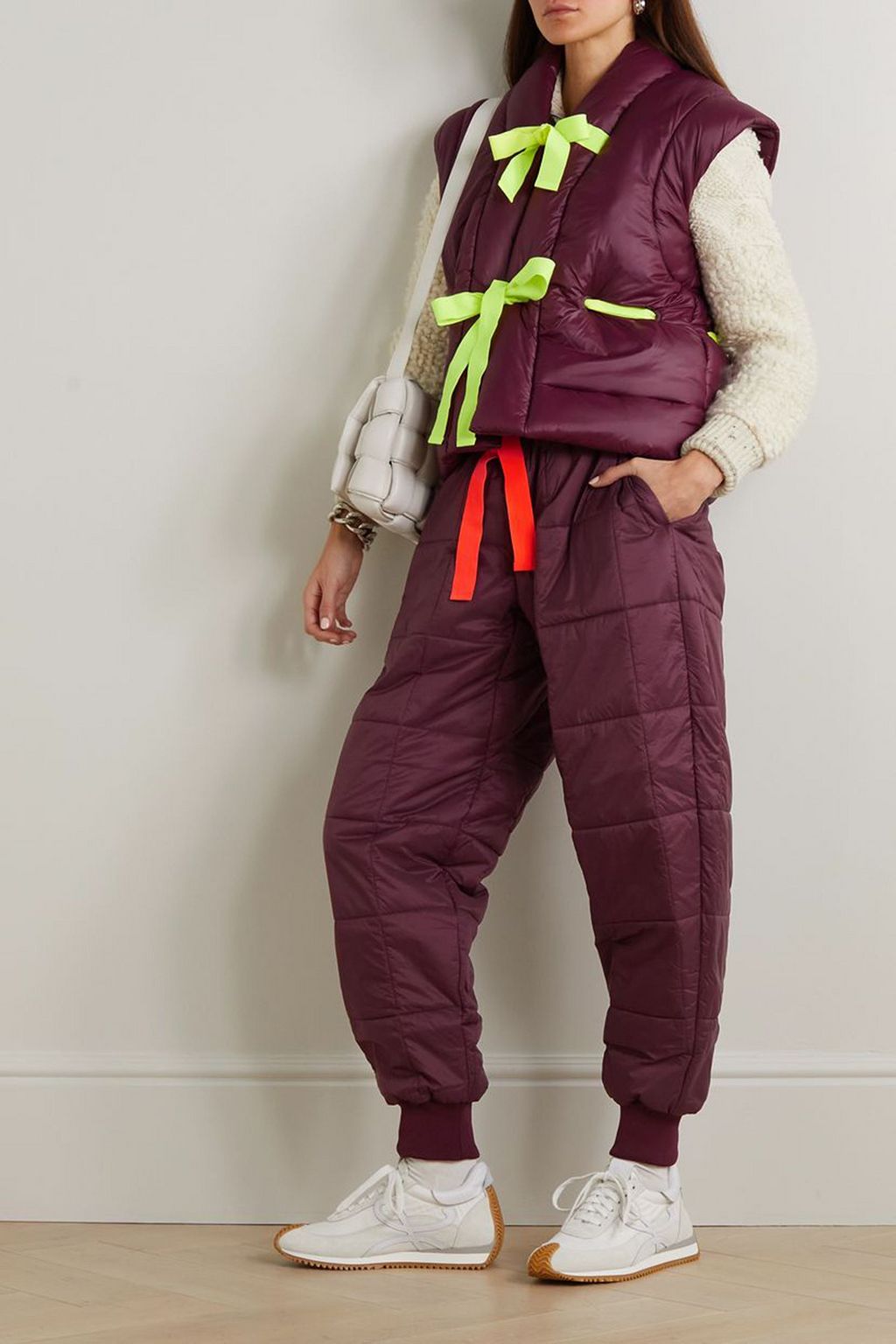 BARBOUR INTERNATIONAL X ROKSANDA + Roksanda Arna キルティングパッドシェル テーパード トラックパンツ