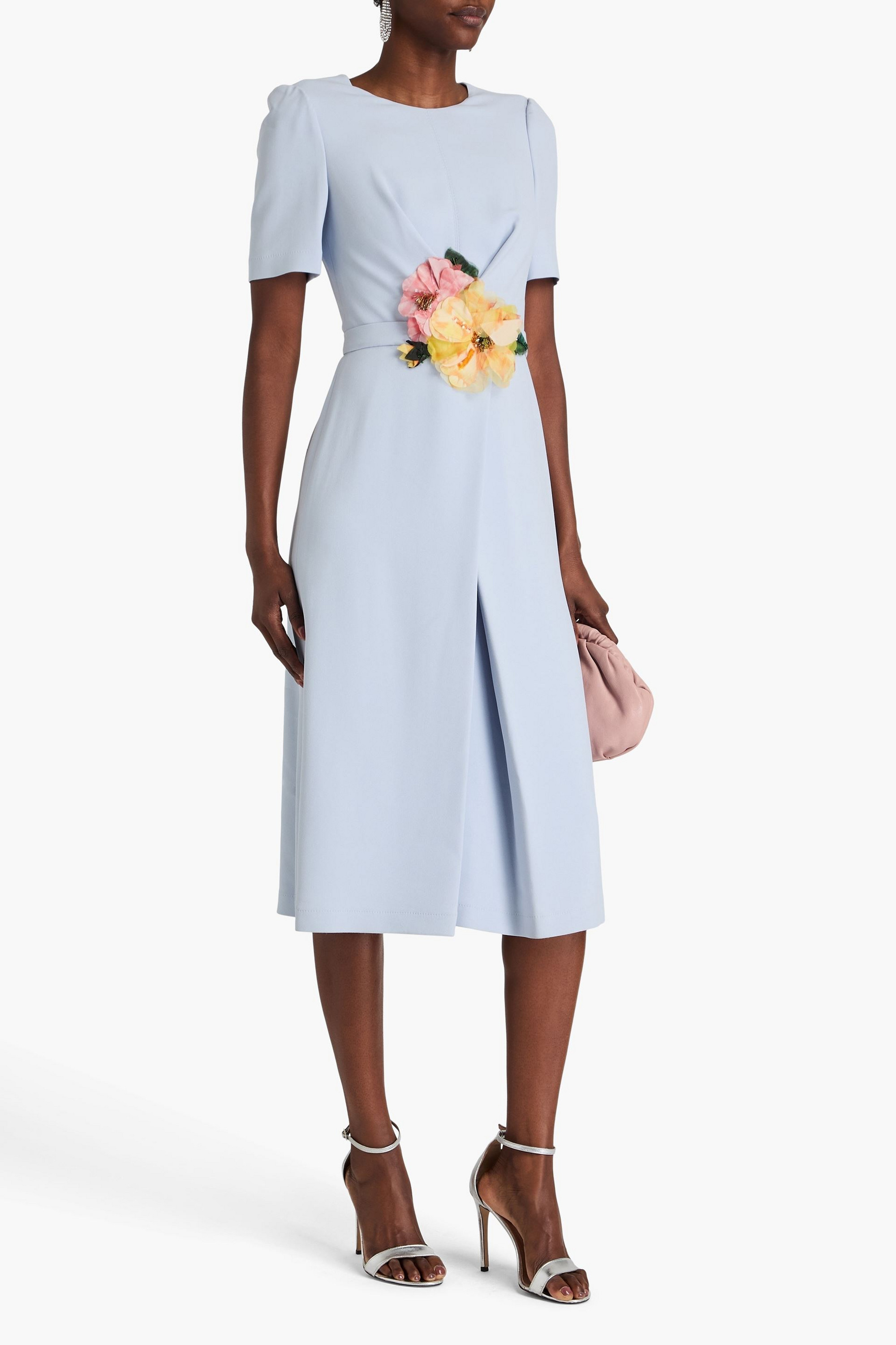 Pale blue wedding guest dress