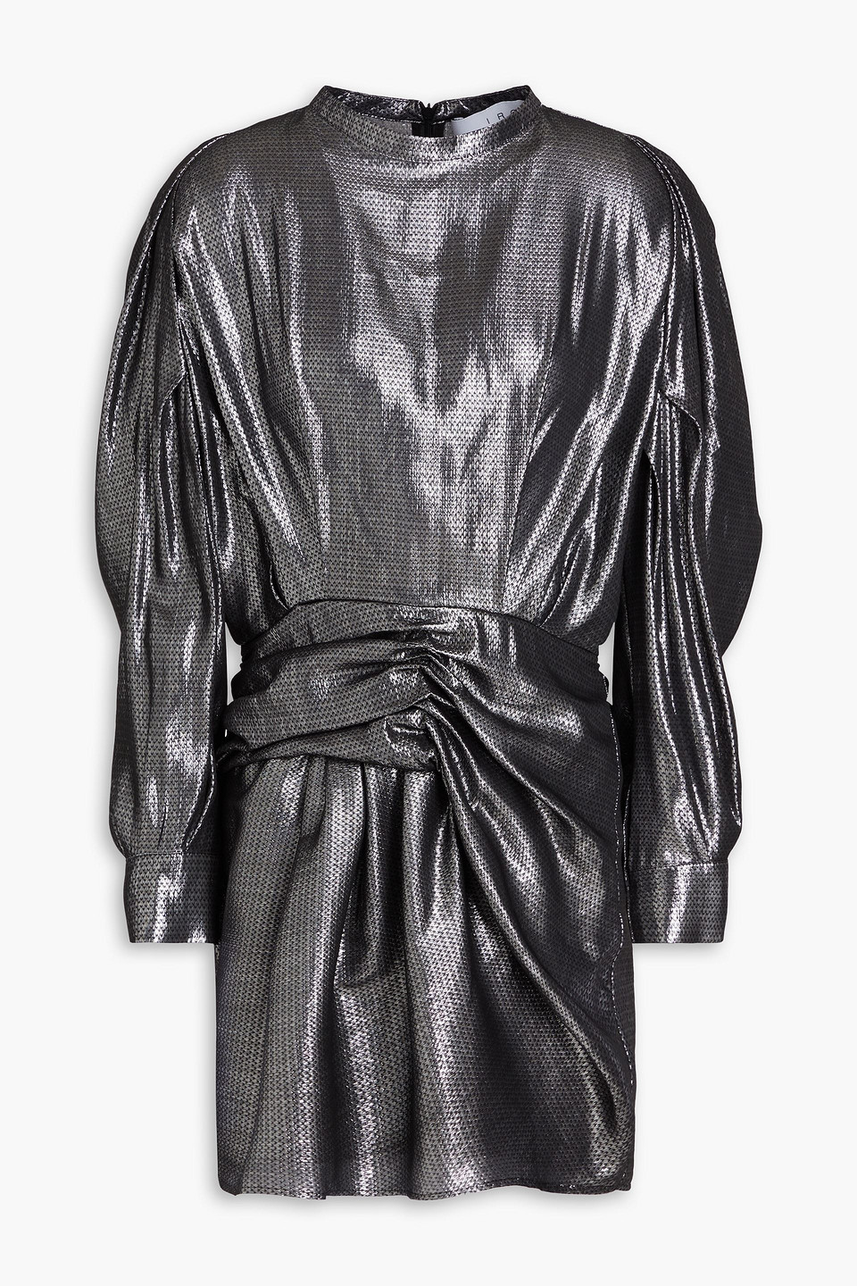 IRO - Pleated metallic jacquard mini dress - Metallic - FR 36