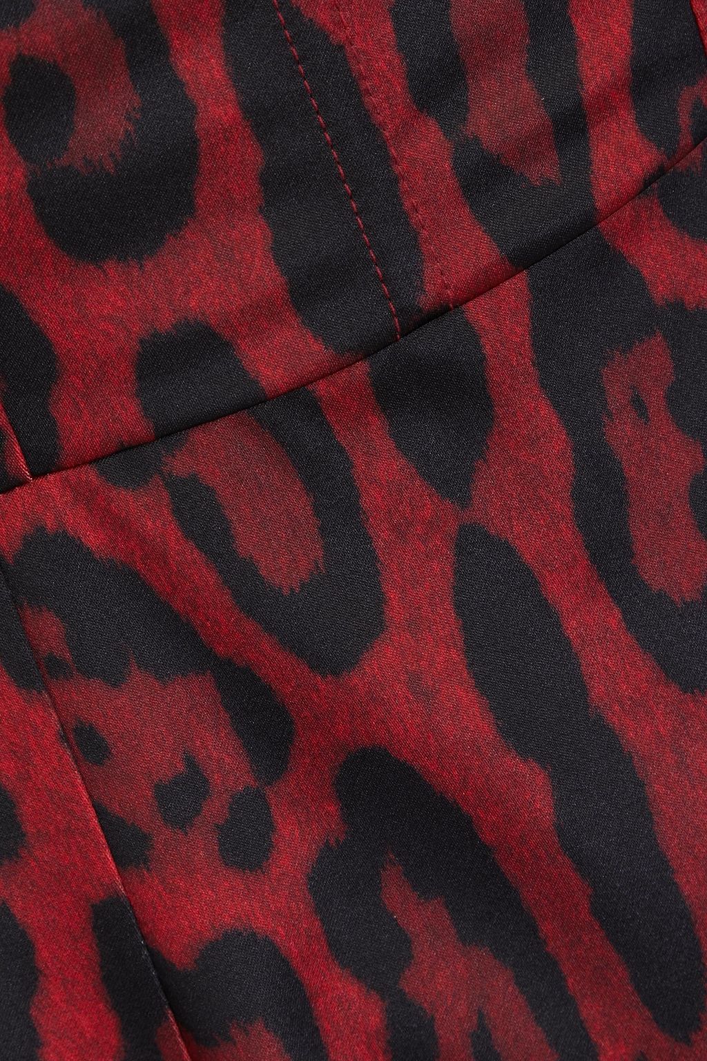 DOLCE&GABBANA Leopard-print satin mini dress