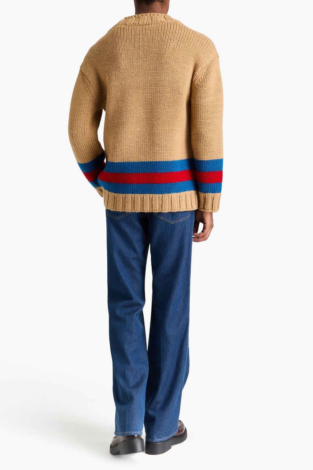 GUCCI كنزة رياضية مخططة مصنوعة من مزيج الصوف