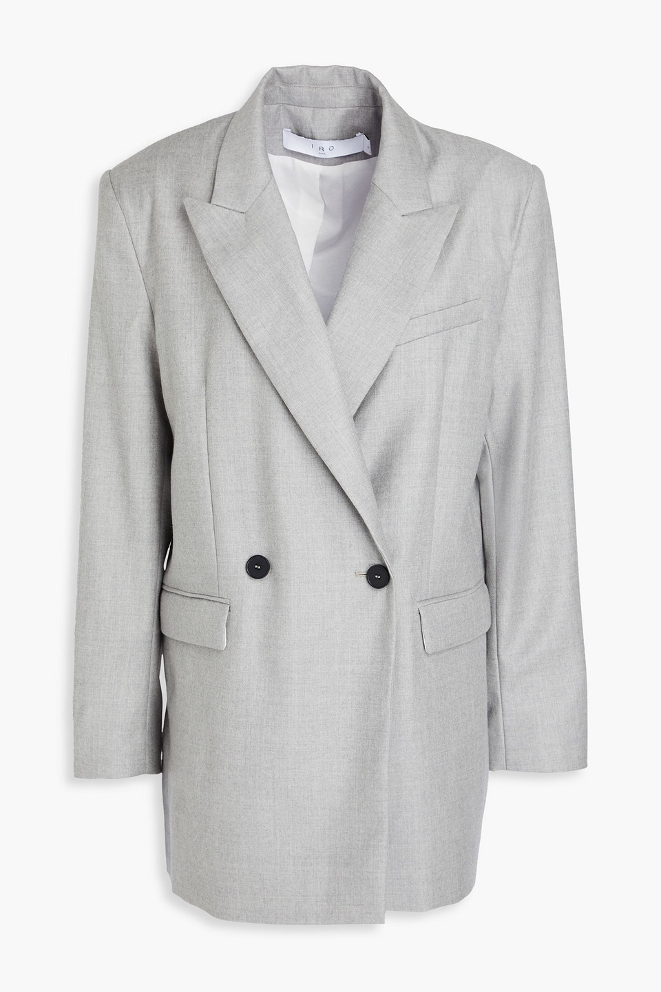 Iro Double-breasted Wool-twill Blazer In Grey
