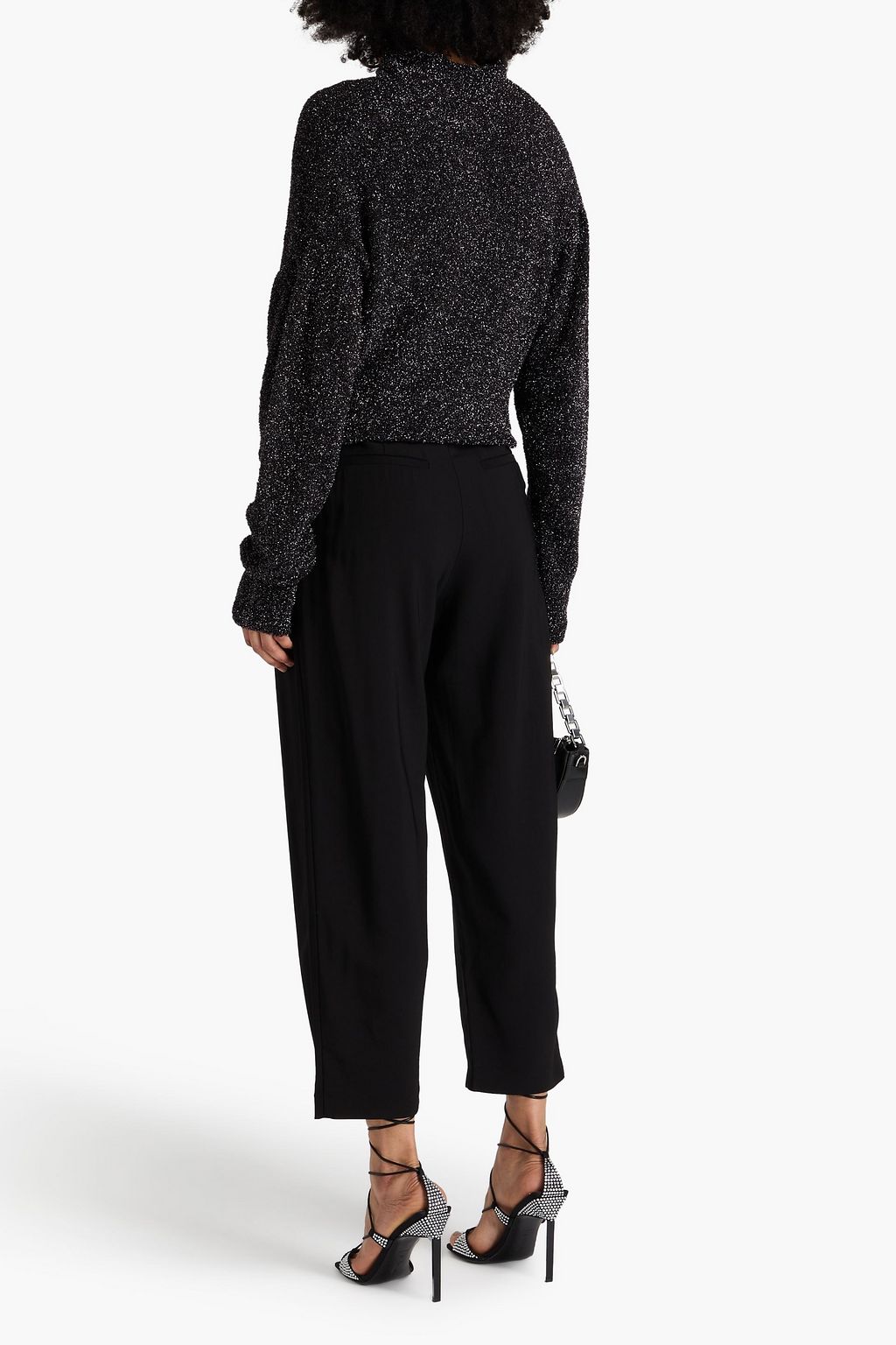 IRO Rollkragenpullover aus Metallic-Strick