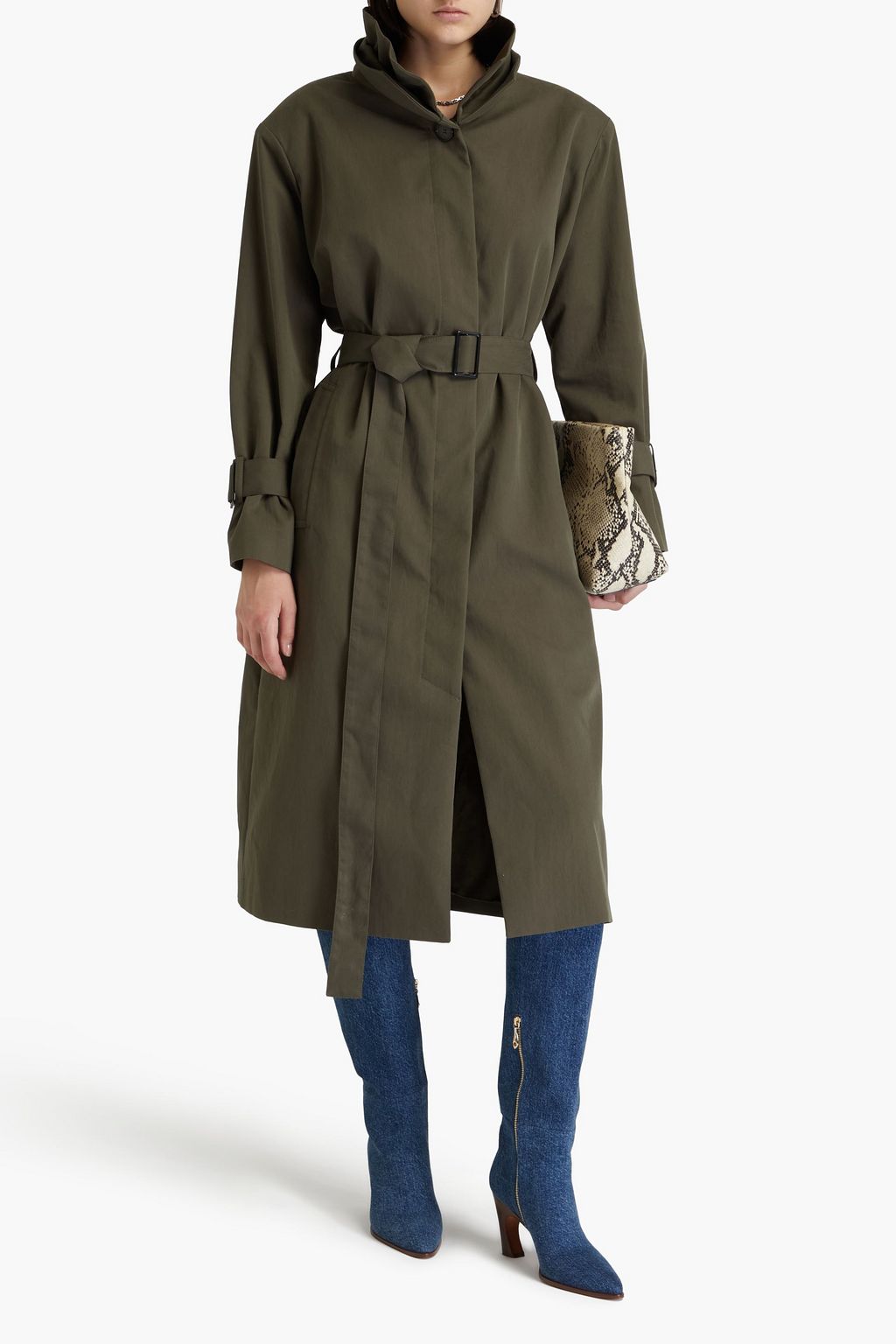 IRO Cotton blend sateen trench coat THE OUTNET