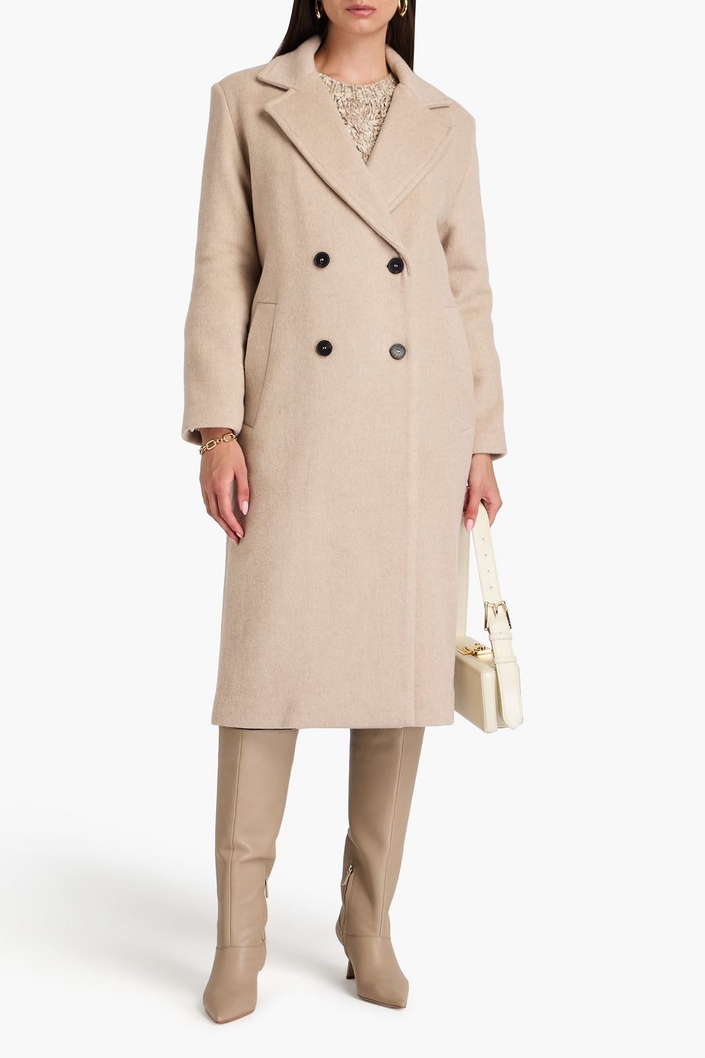 IRO Onadi double-breasted wool-felt coat