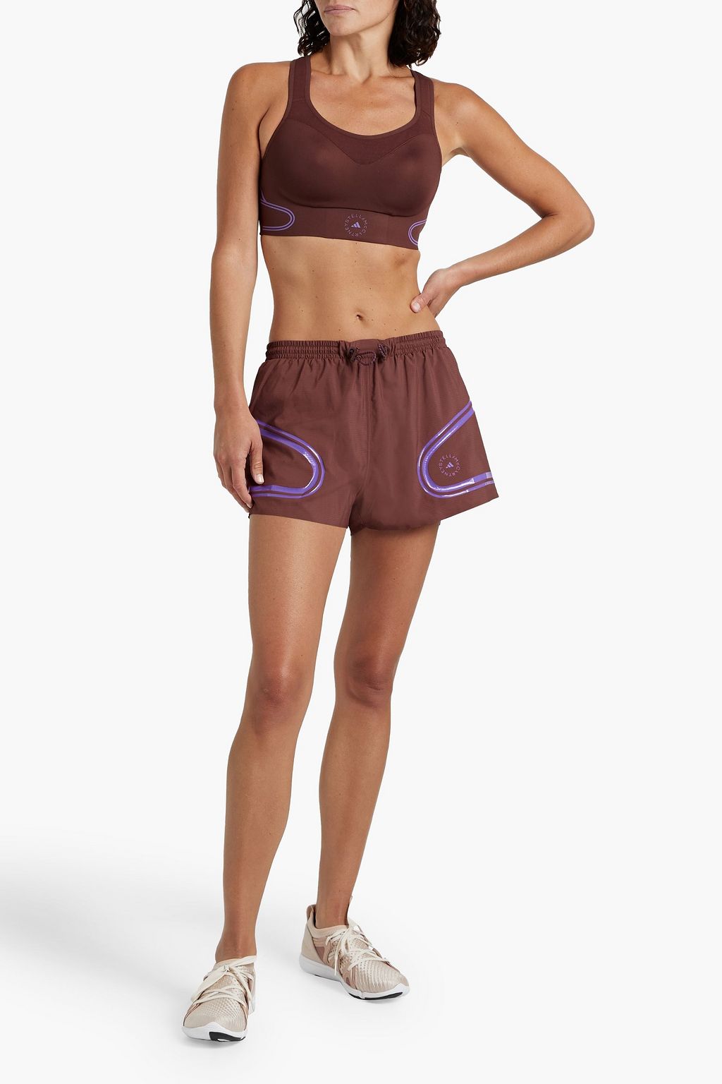 ADIDAS BY STELLA MCCARTNEY Printed ripstop shorts