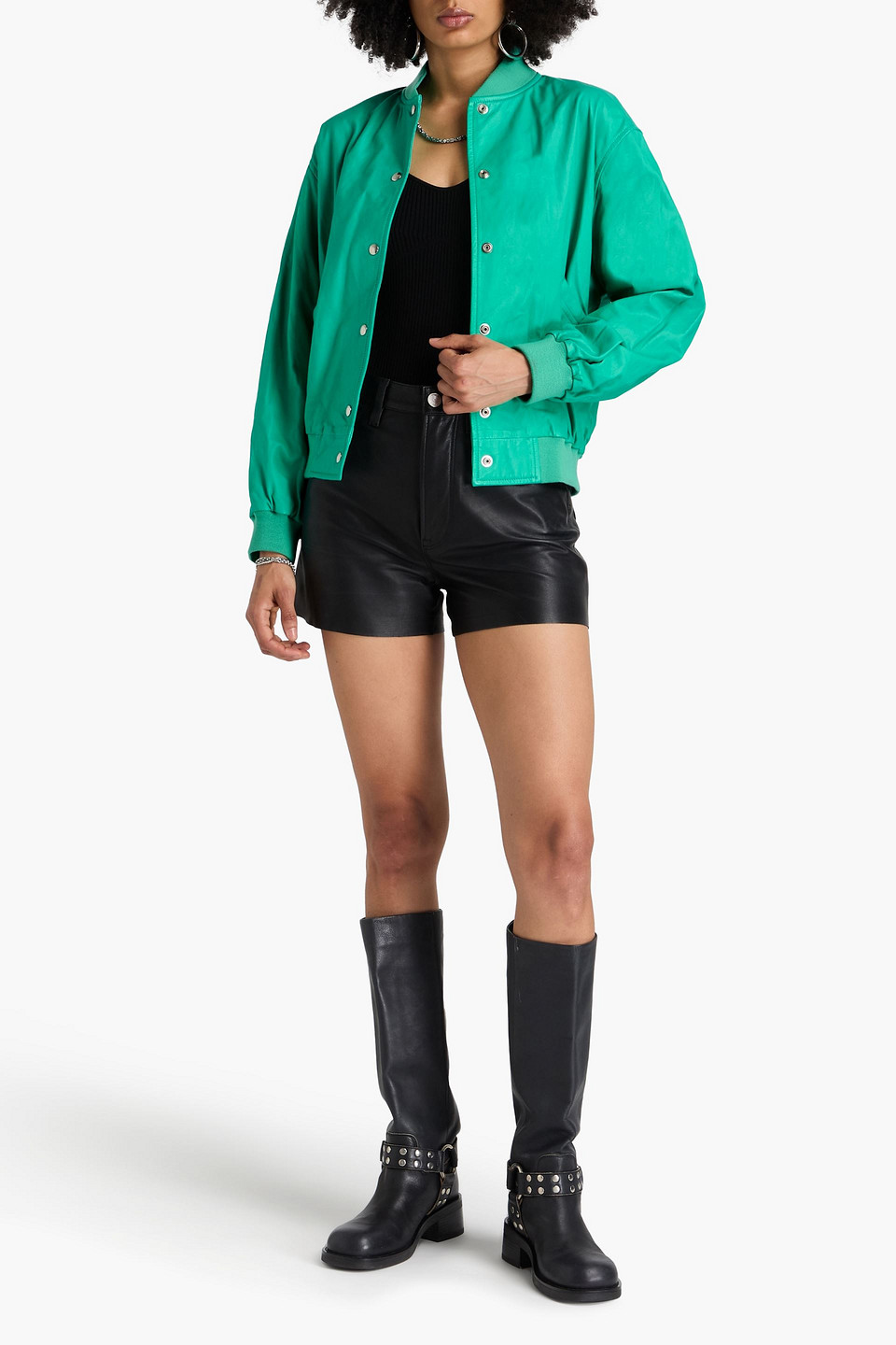IRO LEATHER BOMBER JACKET