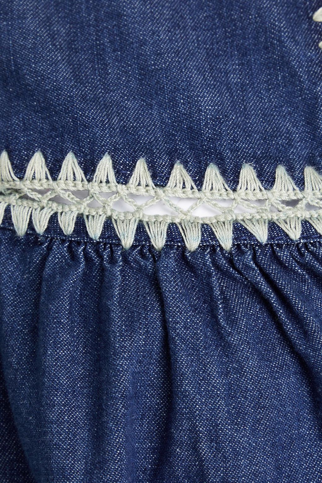ZIMMERMANN Whipstitched denim top