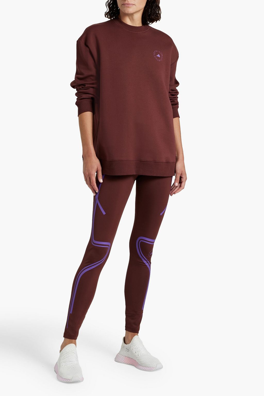 ADIDAS BY STELLA MCCARTNEY Logo-print cotton-blend jersey sweatshirt